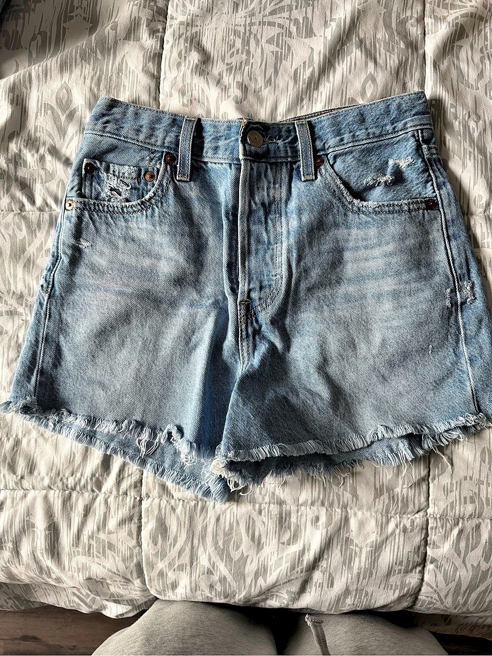 Levi's Ribcage Shorts Denim Shorts Blue Waist 26